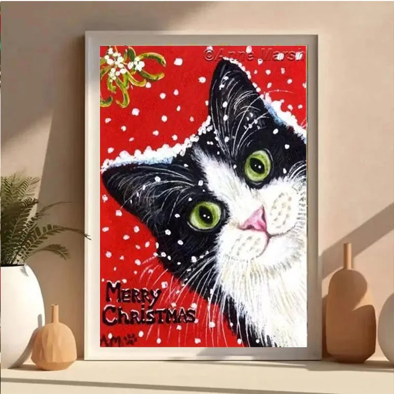 AB Diamond DIY Diamond Painting Set, Featuring an Adorable Kitten Design, Is Ideal for Adults and Beginners alike