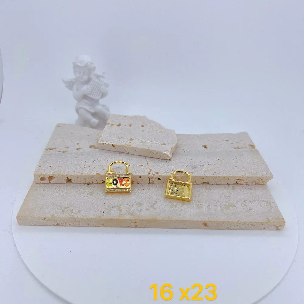 LJRIVER 4 Pcs Enamel Pendant for Diy Earrings Necklace Jewelry Making Plating Brass Cross Round Color Charms Pendant Wholesale
