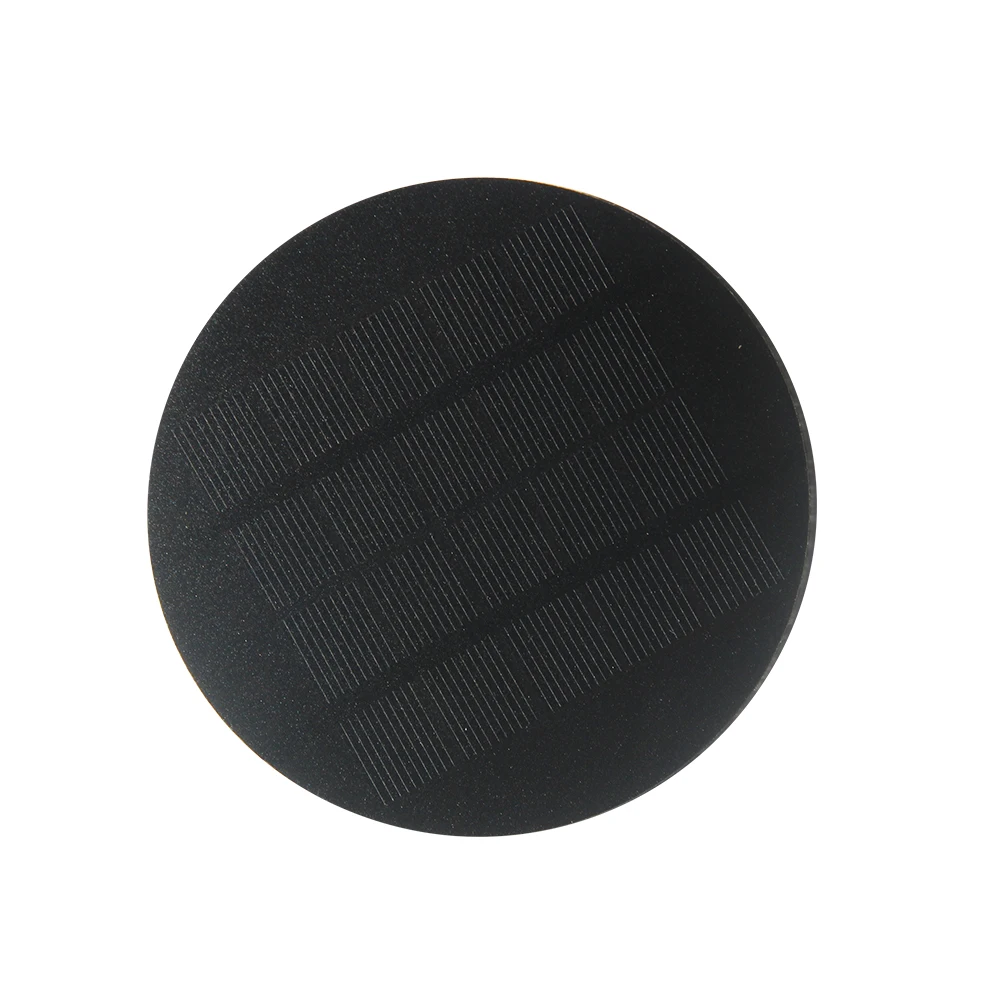 Monocrystalline 1W 5V  Round Solar Panel DIY Solar Charger For 3.7v-5V Battery Light Diameter 110mm