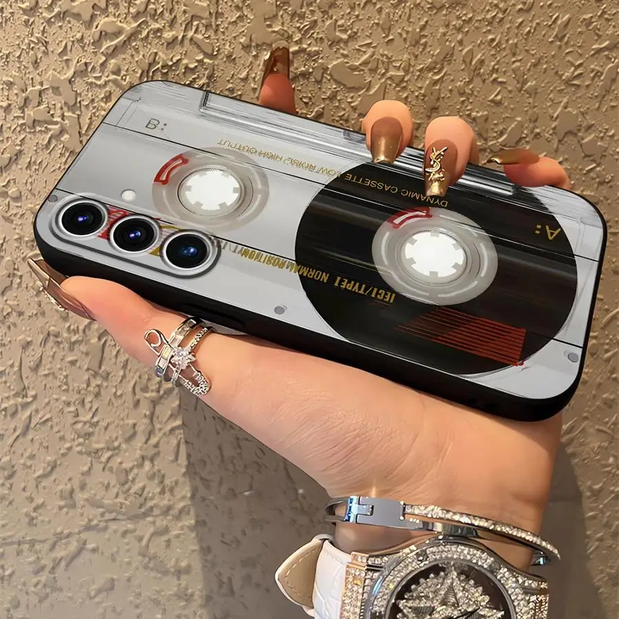 الرجعية كاميرا سوداء لينة غطاء الهاتف حقيبة لهاتف سامسونج غالاكسي A55 A52 A15 A56 A32 A24 A26 A25 A34 A23 A35 A17 A36 A16 A53 A54 A04