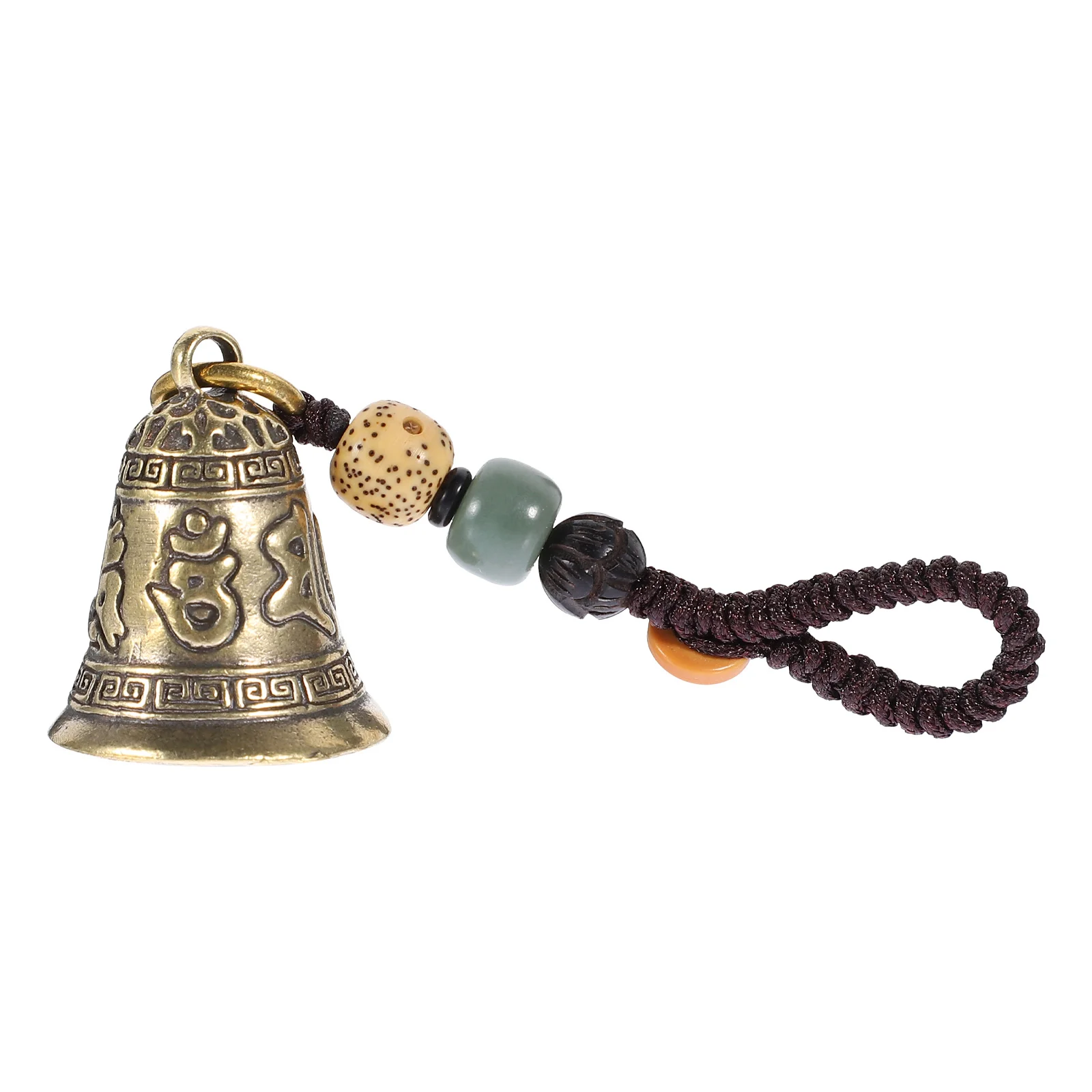 Vintage Bell Pendant Chinese Keychain Charm Hand Decor Garland Keyholder Chic DIY Brass Pendants