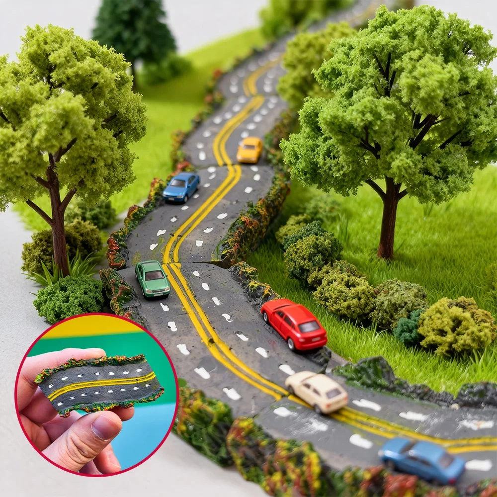 محاكاة Miniaure الطريق السريع مجموعات الراتنج لتقوم بها بنفسك النمذجة العمارة بناء تخطيط/المناظر الطبيعية الصغيرة // مجموعات ديوراما/حلية