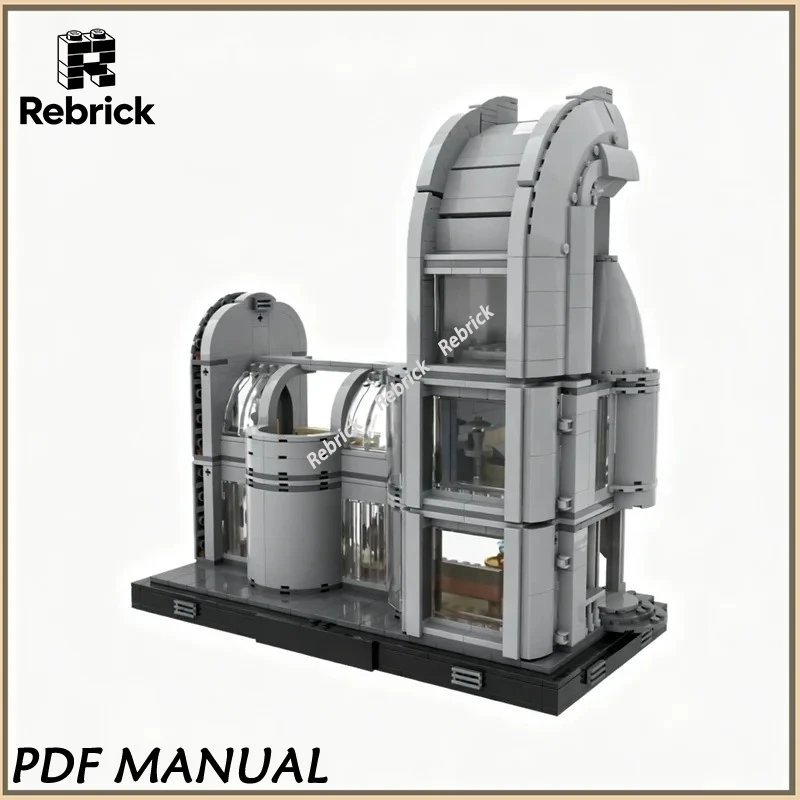 

Alternate Build Senatorial Apartments MOC Building Bricks, Elegant High-Grade Urban Mansion Structure for Street View Scene