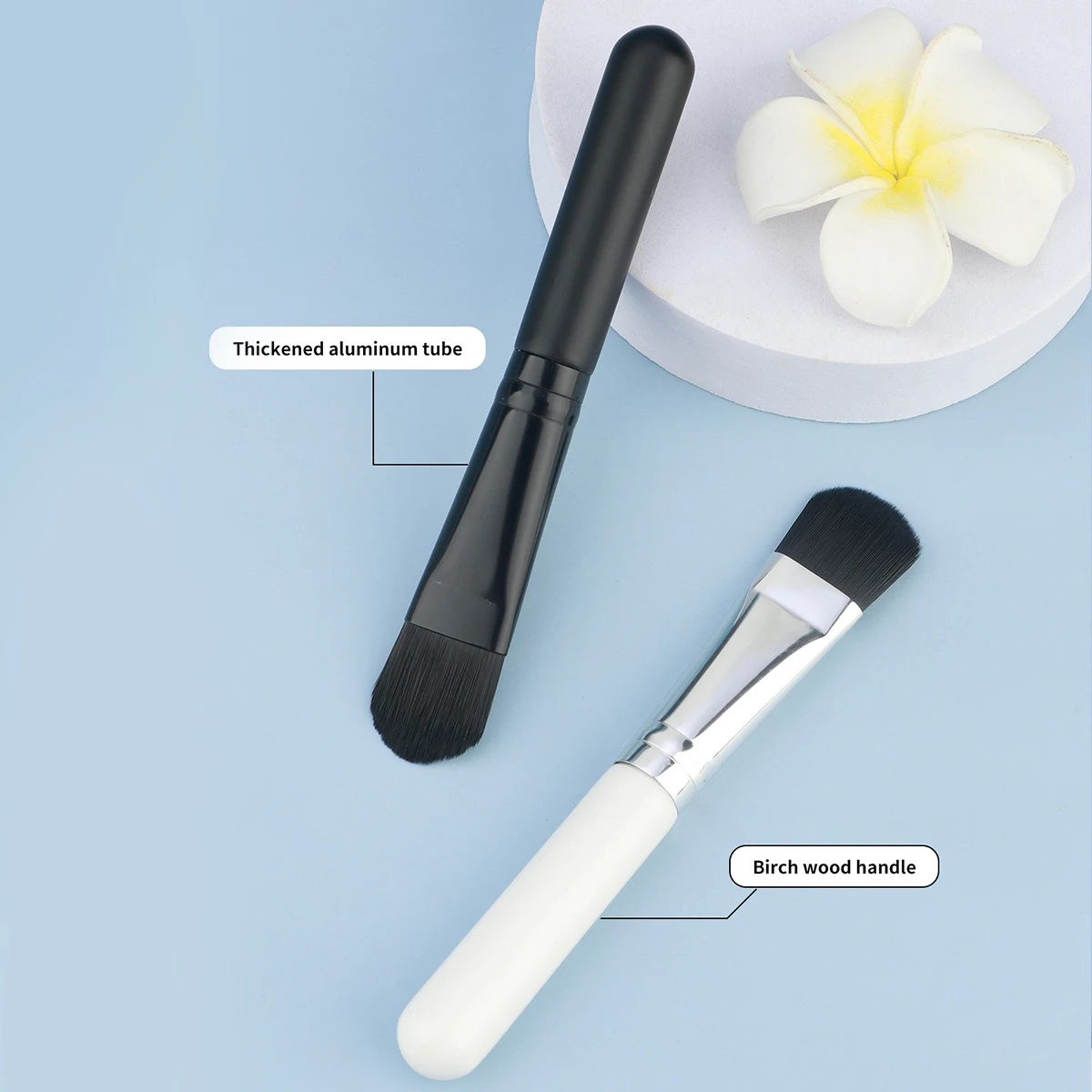 فرشاة قناع الوجه المسطحة الناعمة لتنظيف الوجه والعناية بالبشرة وخلاط الأساس وفرشاة خافي العيوب وأداة مكياج التجميل #6