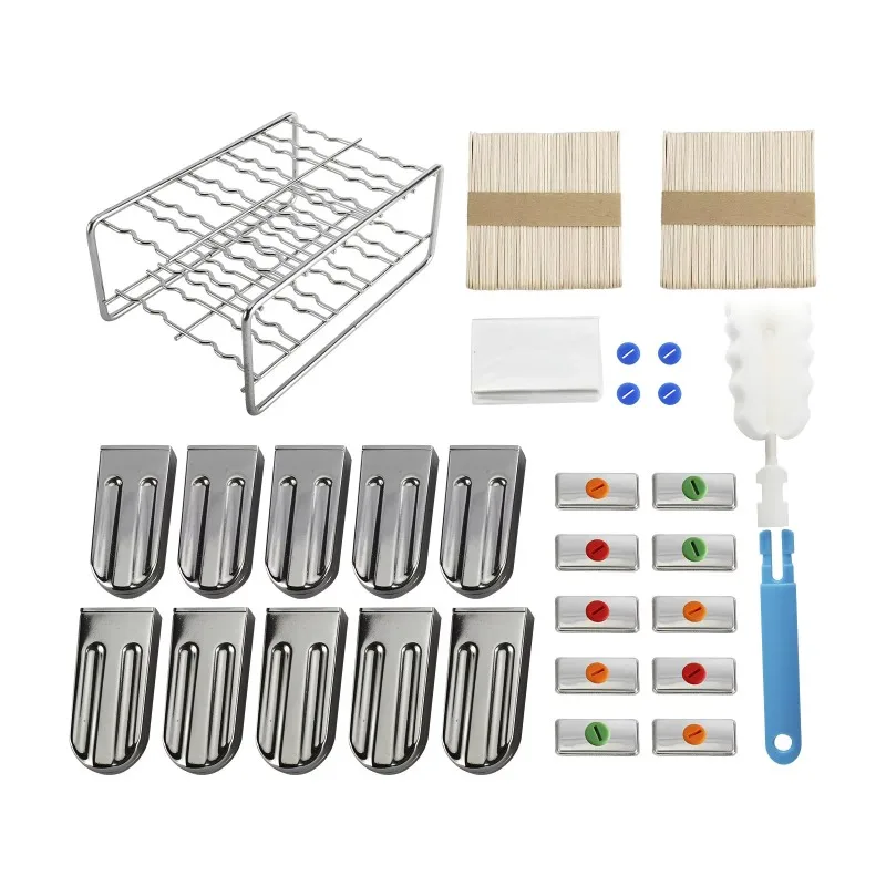 Stainless Steel Popsicle Kit 10 Cavity Ice Pop Makers Mold