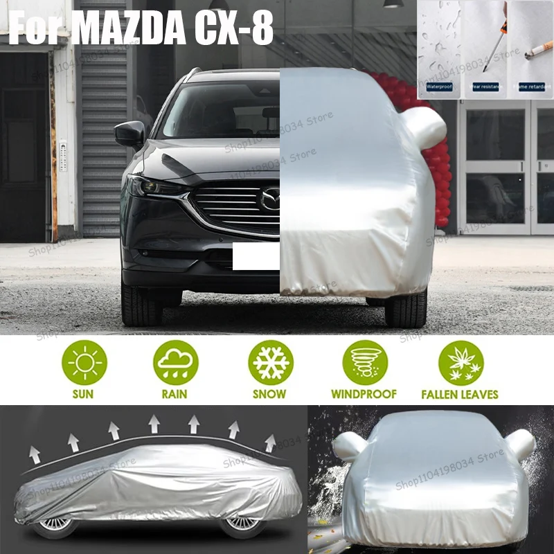 

For MAZDA CX-8 Auto parts Anti snow Anti dust Sunscreen Anti-uv Anti peeling paint And Anti Rainwater 210t car cover Car cove