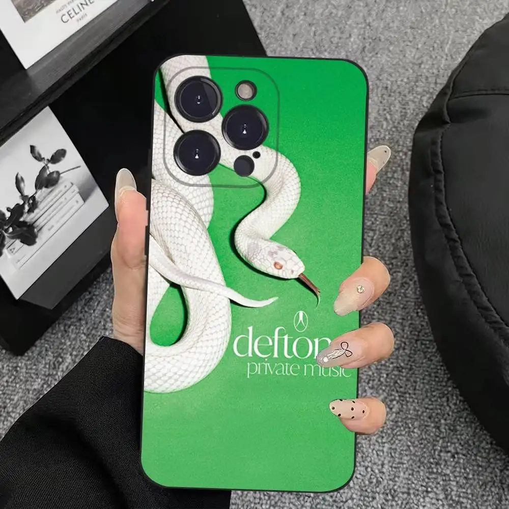 Private Music D-Deftones Phone Case For iPhone 17,16,15,14,13,12,11,Plus,Pro Max,XS,X,XR,SE,Mini,8,7,Soft Silicone Black Cover