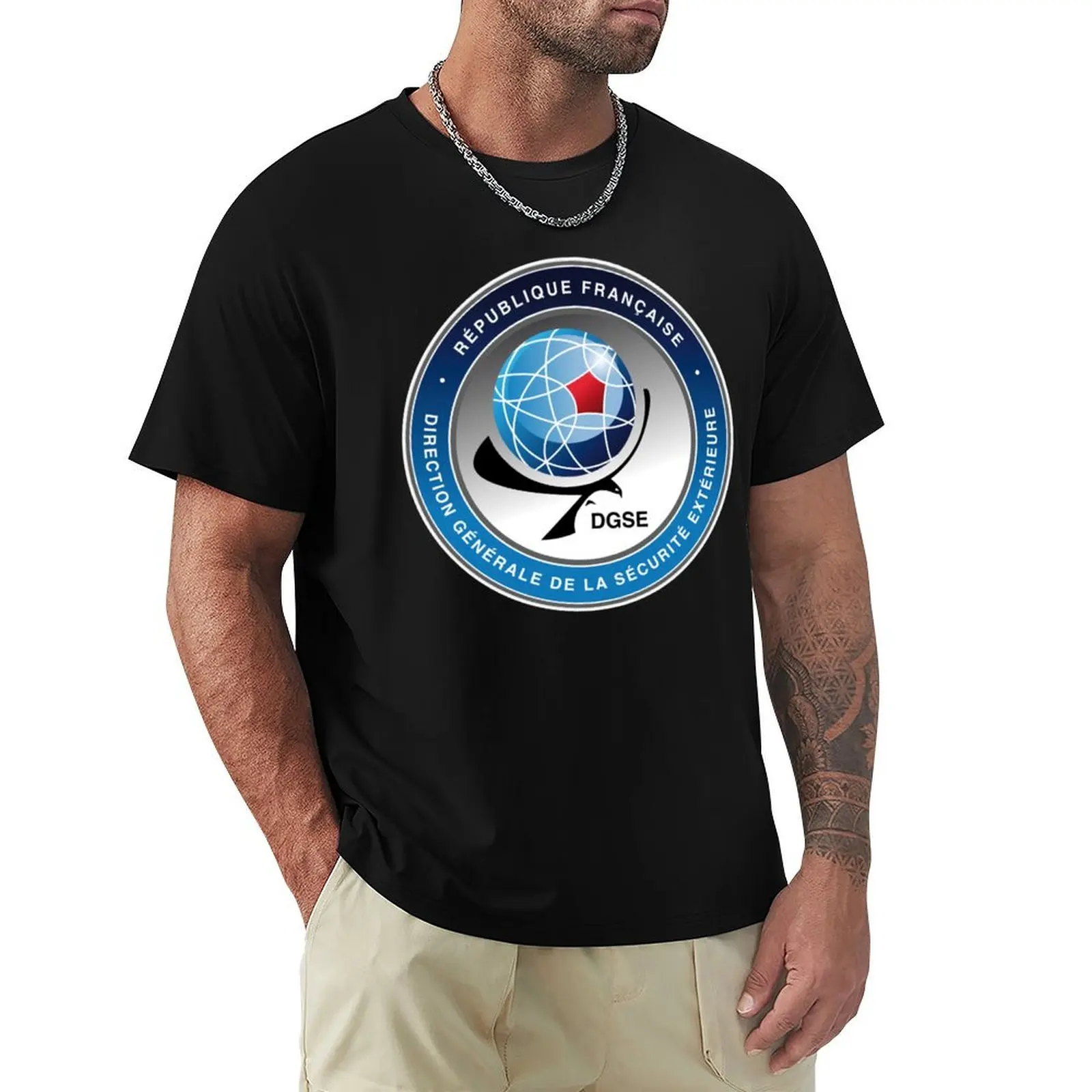 DGSE FRENCH INTELLIGENCE SERVICE T-Shirt Athletic Quick Dry T-Shirt for Men