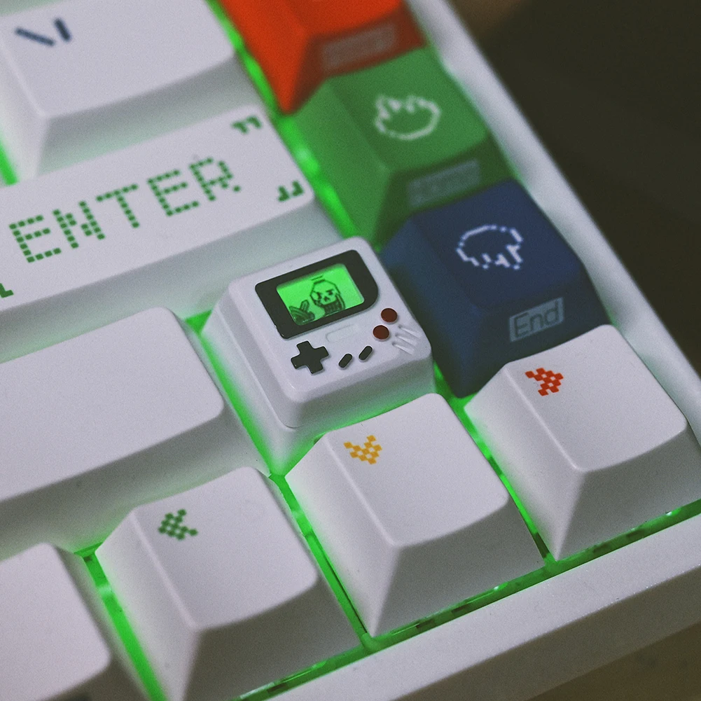 K-04 Keyboard Keycaps 3 in 1 Cute Personality Retro Key Tab Keycap For Mechanical Cute Key Cap Suit Button Personalized Keycaps