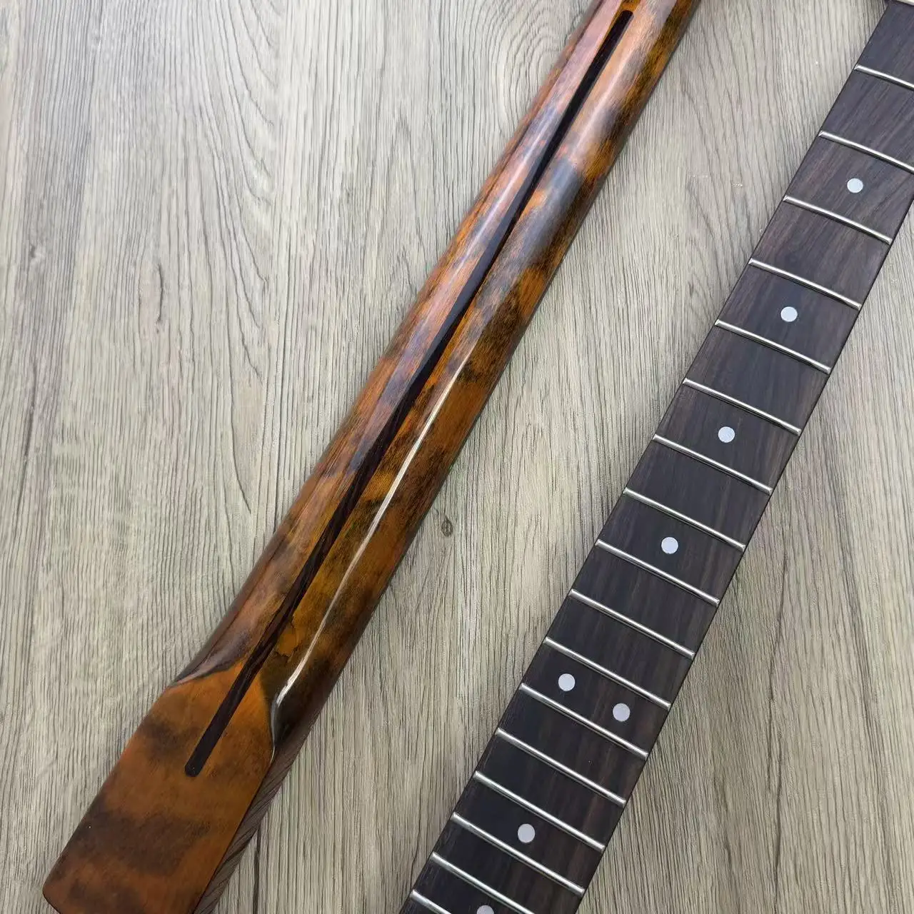 22 Fret ST Neck Stained Gloss Finish Rosewood Fretboard Nickel-silver Anti-corrosion Frets Guitar Part - view 2