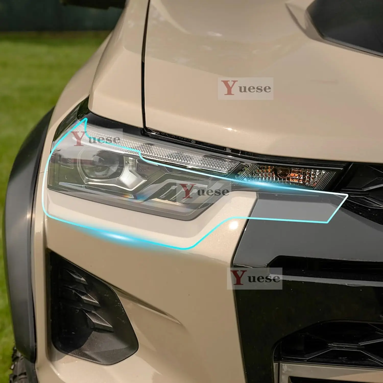 

Для Chevrolet Colorado ZR2 2023-2024 автомобильные противоударные фары зеркальная пленка ТПУ прозрачные защитные оригинальные наклейки