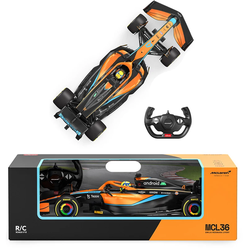 2022 McLaren F1 MCL36 1:12 Scale 1:18 RC Car Radio Remote Control Toy Racing Car Model Auto Machine Gift for Kids Adults Rastar