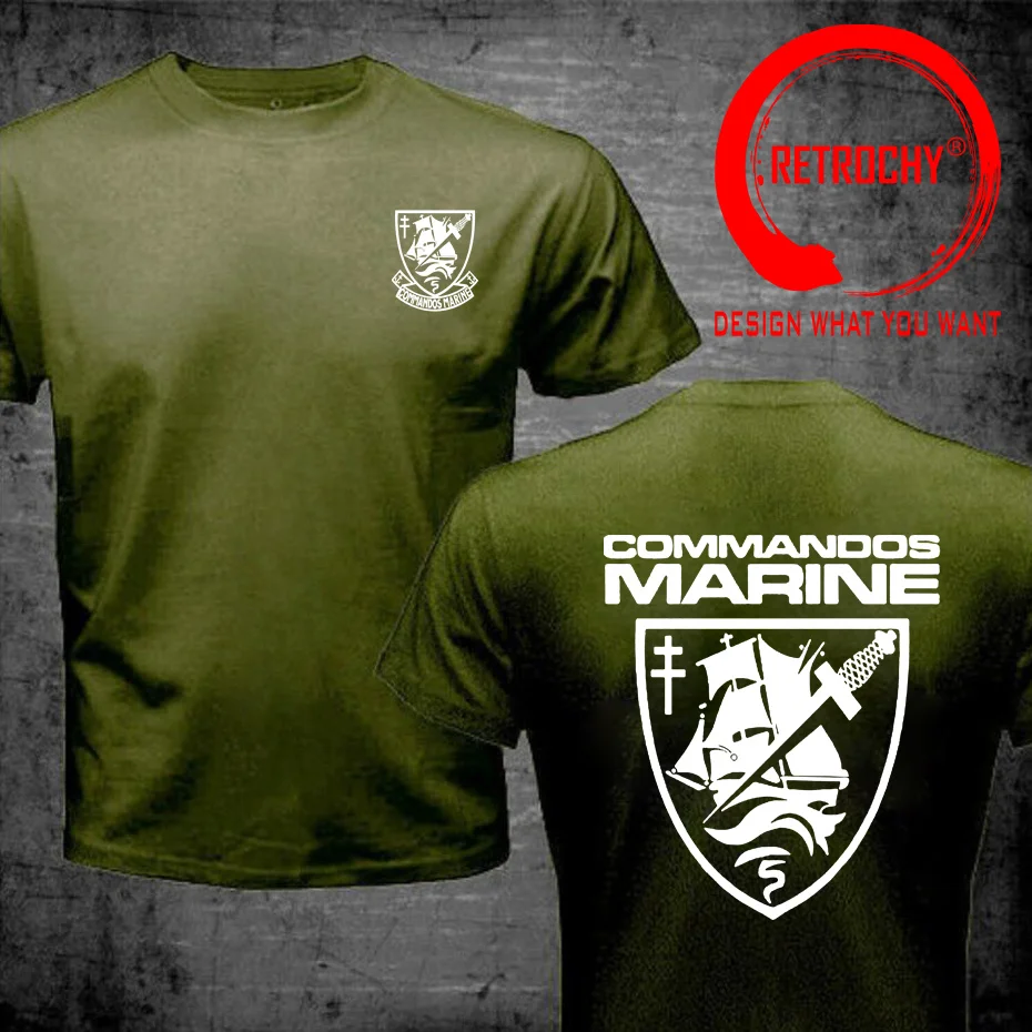 Funny T Shirt Men Military French Marines Special Operation Forces Commandos Marine T Shirts Men Casual T-Shirt Hombre Camisetas