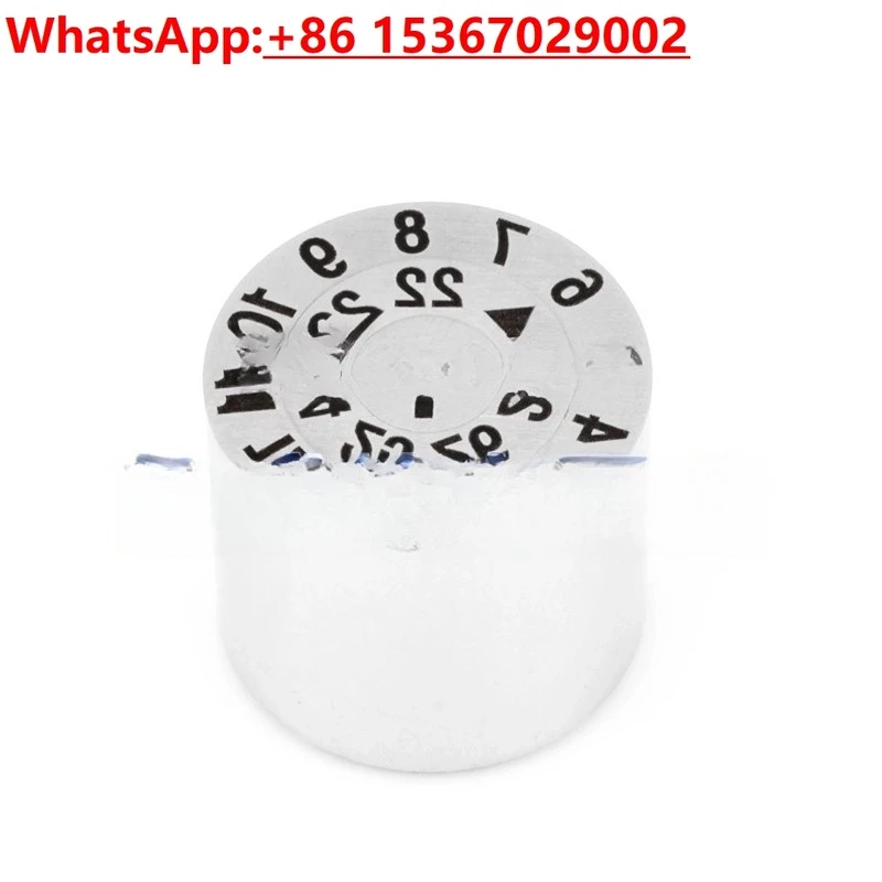 ختم ثلاثي الدوائر مستورد، قالب بلاستيكي قابل للتعديل، ختم التاريخ للسنة والشهر جنبًا إلى جنب مع ساعة زمنية ثلاثية الطبقات #1