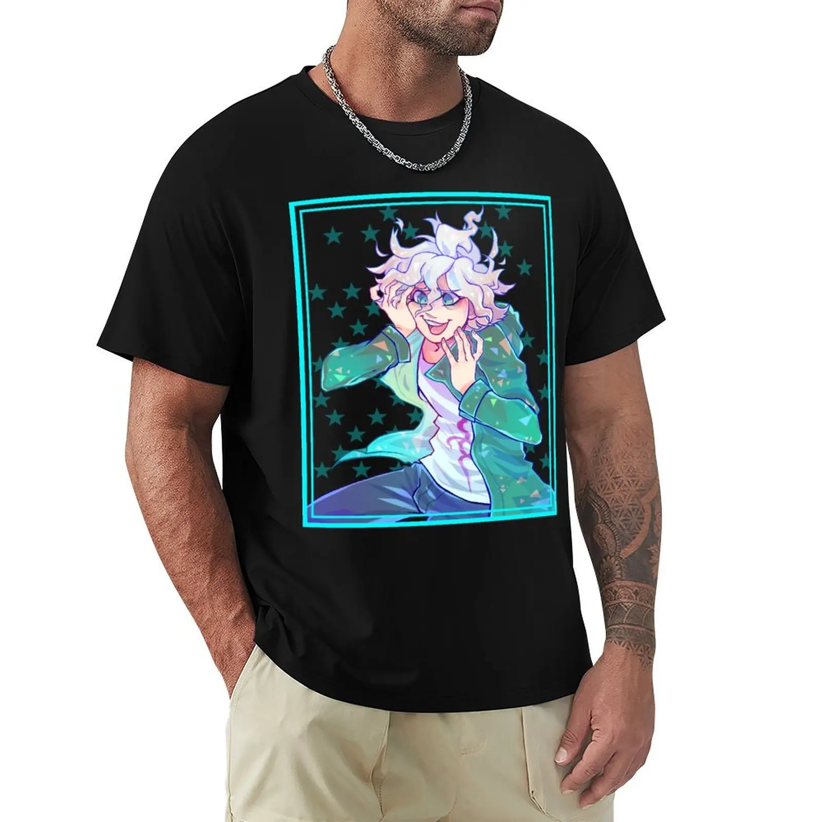 un pazzo uomo T-Shirt Street Style Casual Tee Shirt