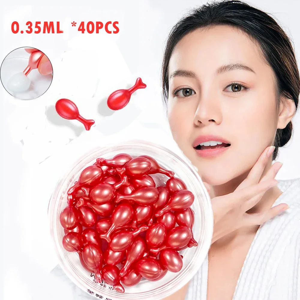 40pcs Professional Caviar Capsules Cream Capsule Serum Fullerene Moisturizing Anti-aging Skin Lifting Face Cream Skin Care