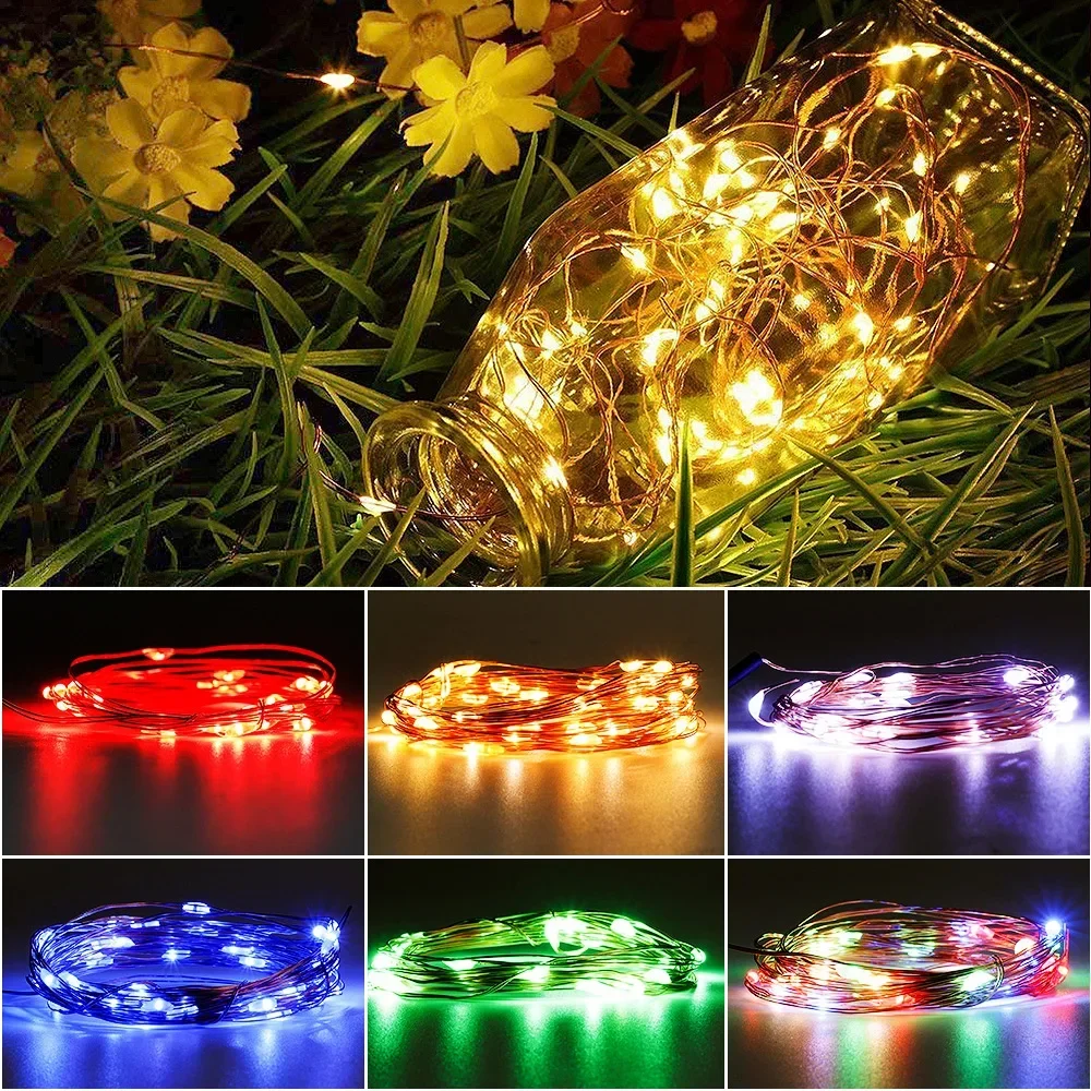 2/3/5/10M LED String Light Copper Wire USB/Battery Powered Fairy Lights Holiday Outdoor Lamp Garland Xmas Wedding Party Decor