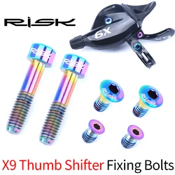 RISK Titanium Alloy Screw Kits for SR Front Derailleurs Fixing For Eagle/X9/X01/X01Eagle/XX1 Trigger Fixed Bolts Hollow Design