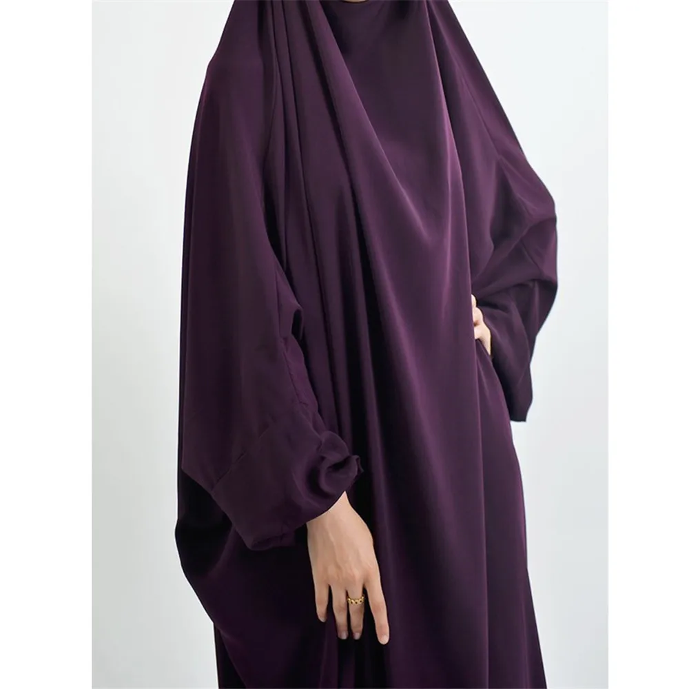 Eid-caftán con capucha de una pieza Amira Khimar para mujer musulmana, Hijab superior, prenda de oración, vestido largo, Burqa de Turquía, bata