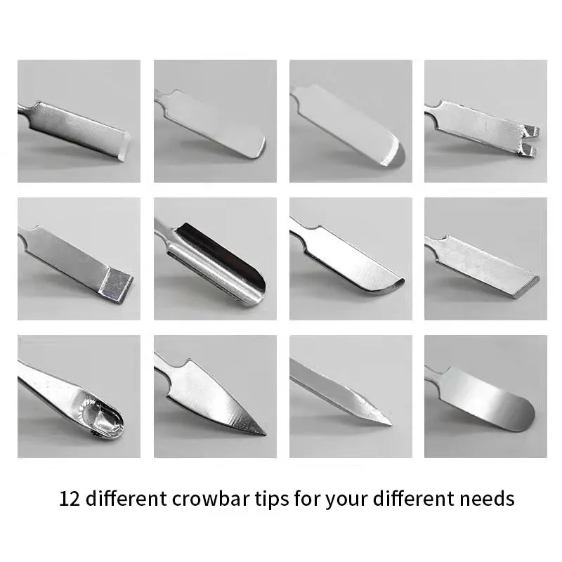 Metal Crowbar 6-Piece Set Small Metal Spudger Pry Opening Repair Tools Kit for Mobile Phone Metal Crowbar Pry Bar Dropshipping