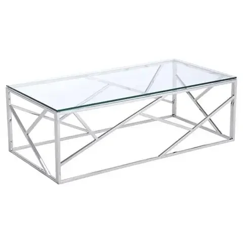 

-Мебель для дома, прямоугольный стальной металлический журнальный столик из закаленного стекла для офиса и дома