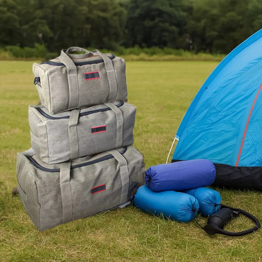 Robuste Canvas-Reisetasche, faltbar, verschleißfest, Tragetasche, großes Fassungsvermögen, Gepäck, Umzugstasche, Geschäftsreisen