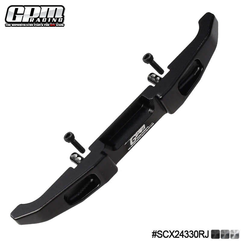 GPM AXIAL SCX24 Jeep Wrangler JLU Aluminum Rear Bumper CRC AXI00002 Scale Off-Road Vehicle Accessory