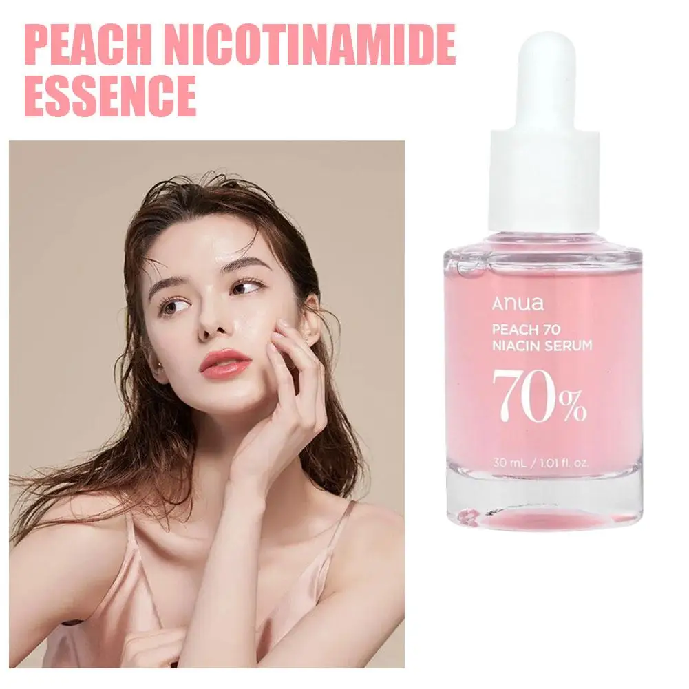 30ml Peach and Nicotinamide essence Moisturizing and Facial Brightening care Shrink Skin hydrating pores Skin essence S6B8