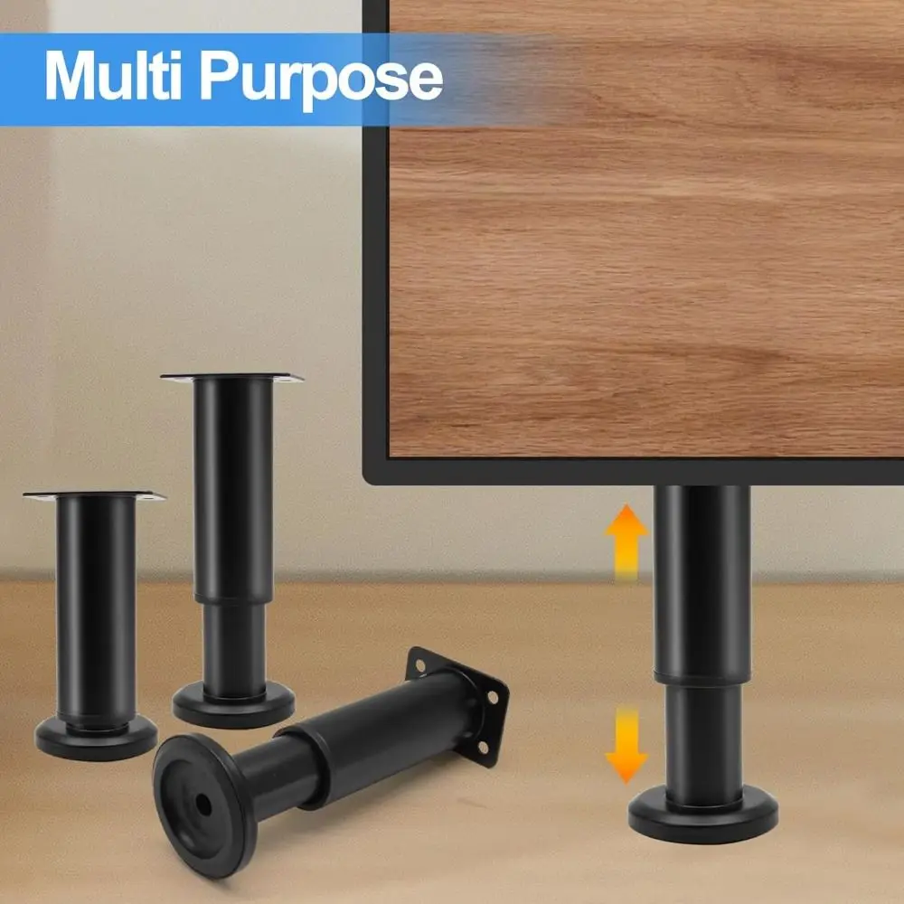 Adjustable Height Furniture Support Legs Load-Bearing Heavy-Duty Bed Beam Support Leg Floor Protector DIY Accessories