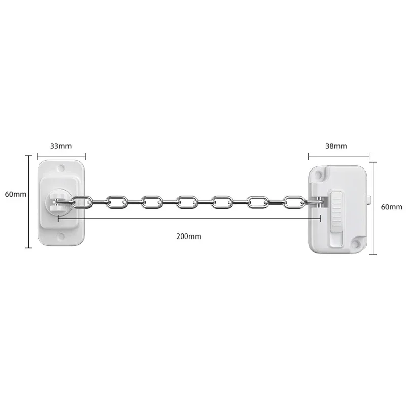 محددات نوافذ قابلة للتعديل ، قفل أمان للأطفال ، أقفال أبواب متعددة الوظائف ، أقفال ثلاجة ، ملحقات حماية سلامة الطفل #5