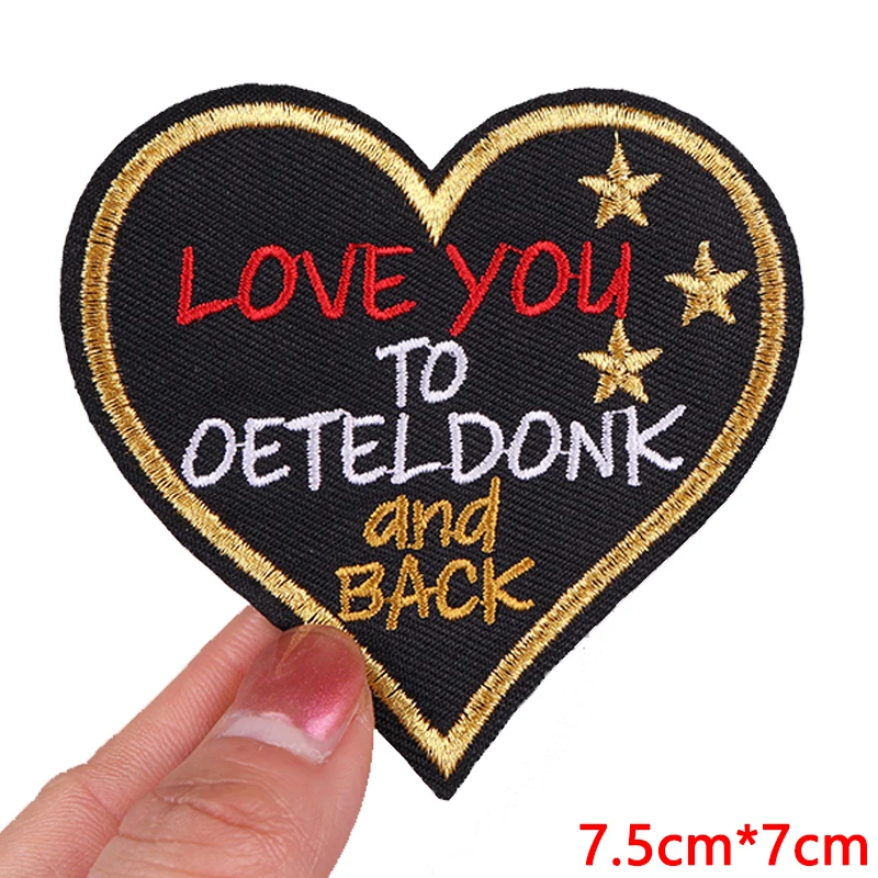 Nederland Oeteldonk embleem patch opstrijkbare patches voor kleding DIY Nederland carnaval geborduurde patches voor kleding