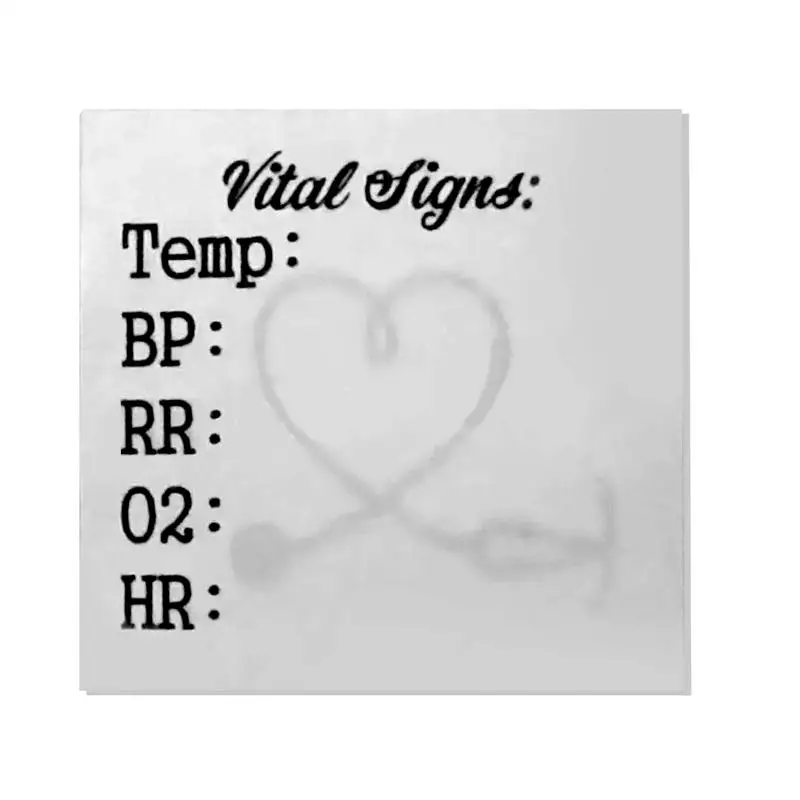 Adhesive Vital Signs Memo Pads Nursing Notepad Log Recorder Hospital Paramedic Vital Sign Recorder Supplies For Nurses