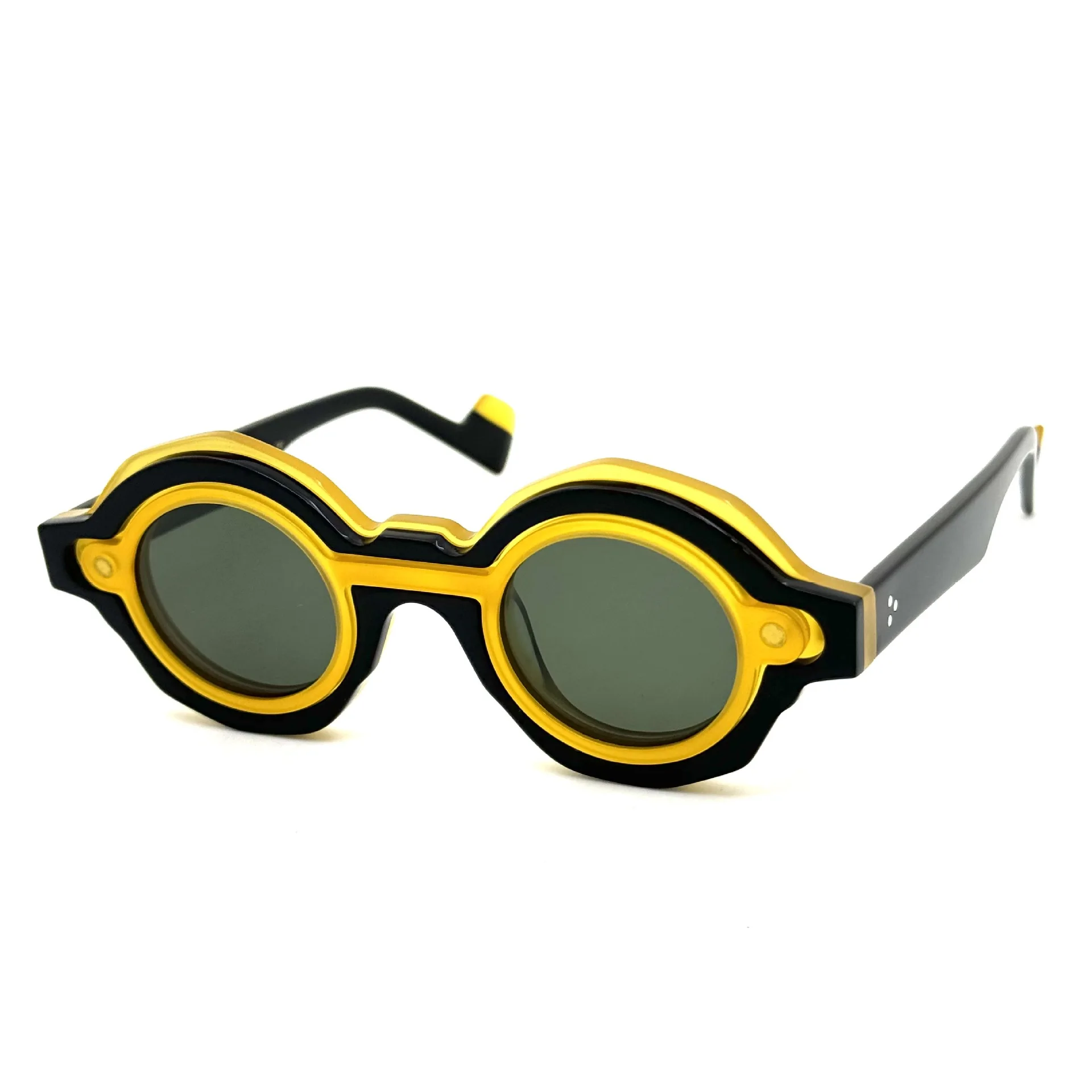 Belight Optical Clips On Sunglass With Case Round Vintage Retro Optical Fame Man Women Original Quality Acetate Eyeglass 254