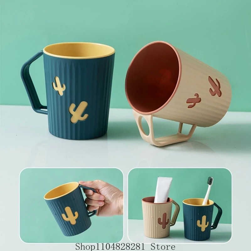 الحمام البهلوانات الصبار غسول الفم كوب البلاستيك الأسنان القدح للمنزل كوب ماء المنزل السفر حامل فرشاة الأسنان بسيط