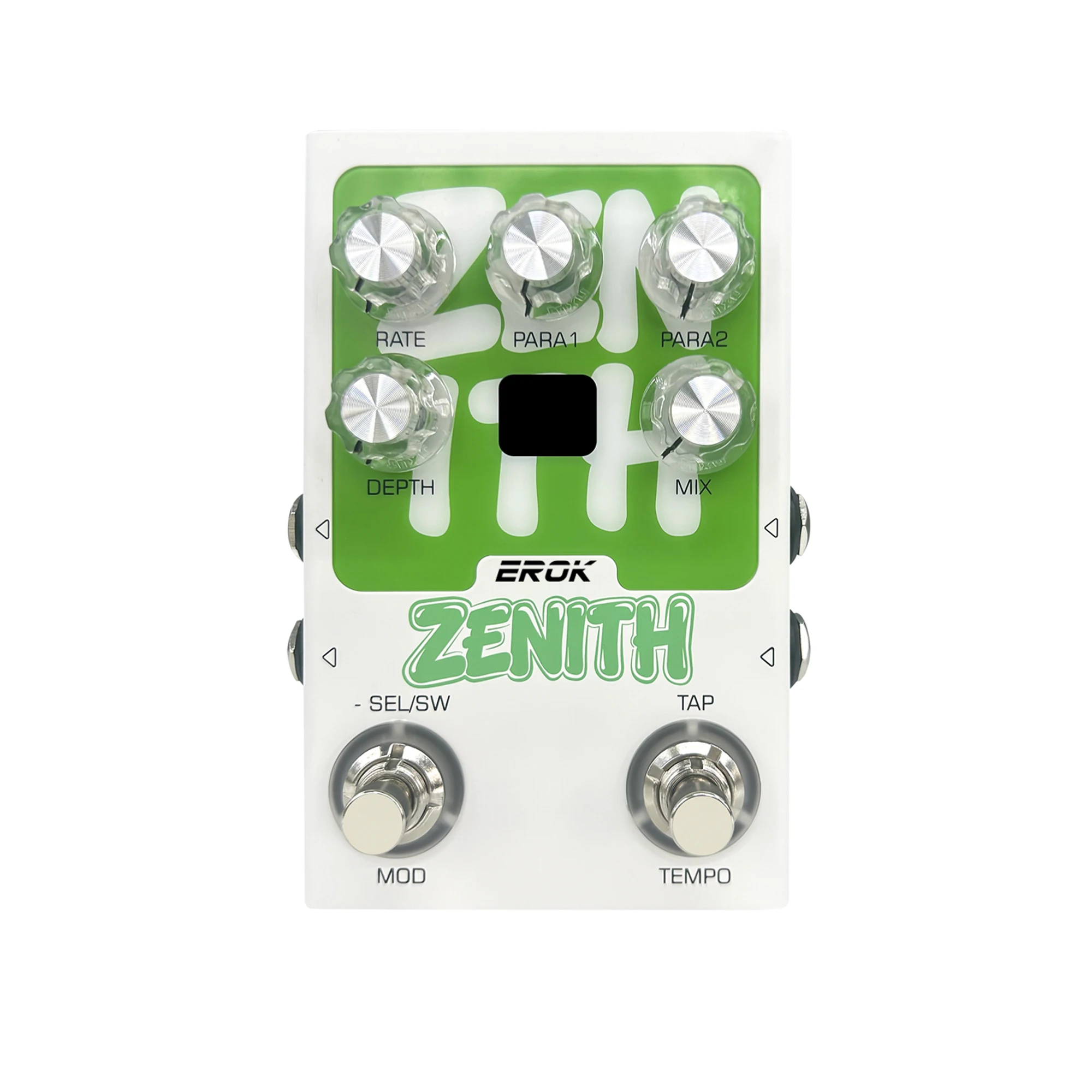 Pédale de modulation stéréo EROK ZENITH pour guitare basse, 9 effets, double pédale, Tap Tempo, stéréo I/O USB-C 9V DC