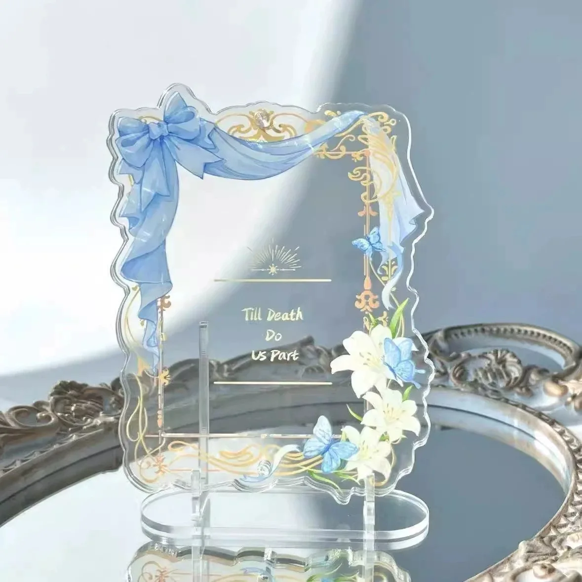 Wedding Bow Floral Acrylic Photo Frame