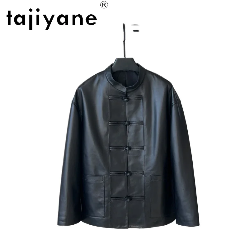 

TAJIYANE Real Sheepskin Leather Jacket Woman Chinses Style Coat Stand Collar Casual Jackets New Autumn Women Clothing 2026 가죽자켓