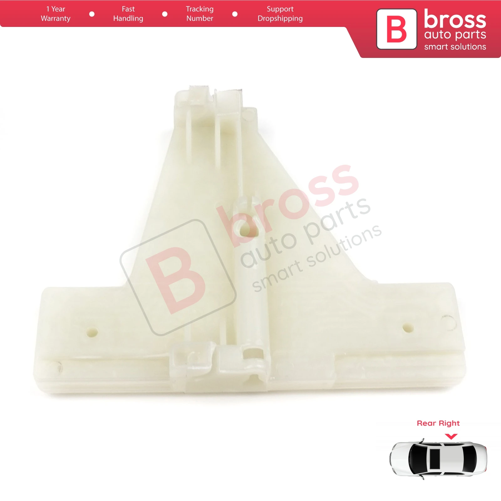 Bross Auto Parts BWR939 Electrical Power Window Regulator Clip Rear Right Door for Audi A3 2004-2013 Fast Shipment Free Shipment