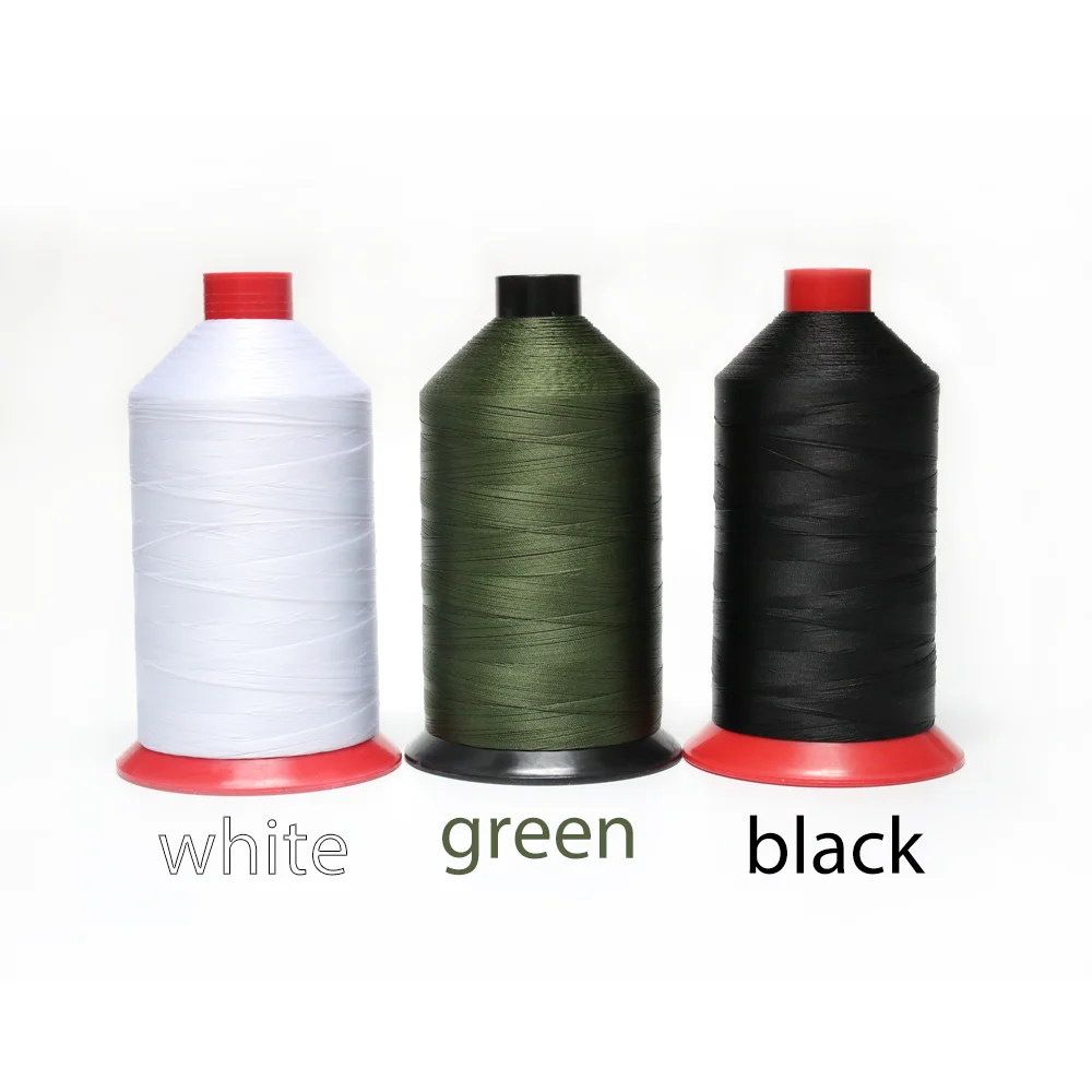 Tex 70 Medium Heavy Duty Bonded Nylon Thread 210D/3 Sewing Leathers Shoes Upholstery Canvas Stitching 16OZ 6200 Yards 3 Colors