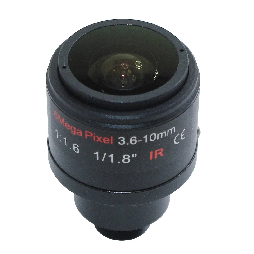 6MP 3.6-10mm Lens M12 F1.6 1/1.8" Manual Zoom Security Monitor Cctv Cameras Lens For  AHD HD Camera