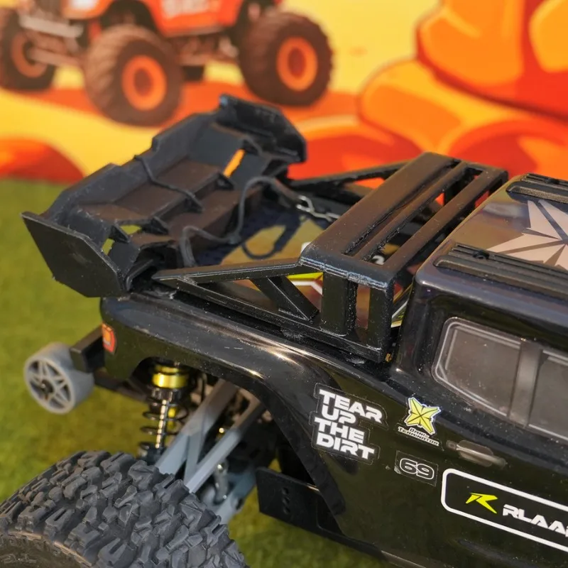 rlaarlo-オムニターミネーター-1-10-rc-モンスタートラック-ロールケージ-リアウイング付き、ソフト保護ケージ＆スポイラーキット-アップグレードパーツ