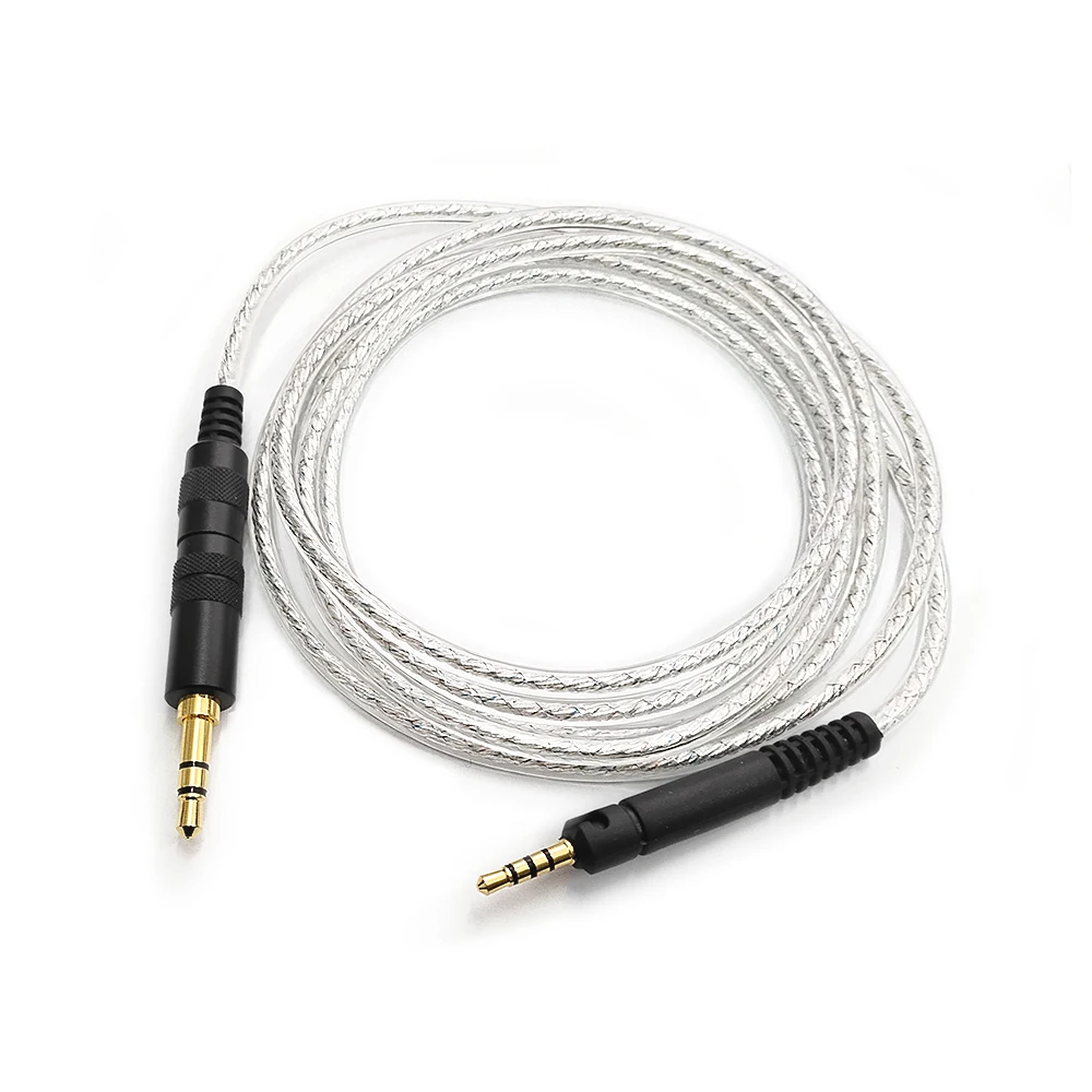 Silver-plated Headphone Upgrade Cable Audio Line 2.5MM 3.5MM 4.4MM Detachable Male Plugs for Sennheiser HD518 HD558 HD598 HD569