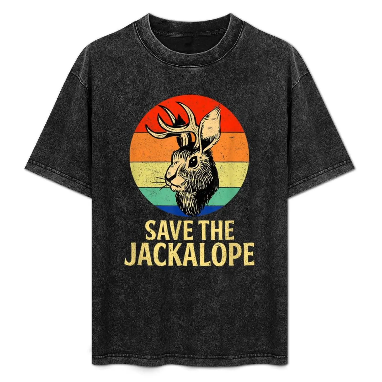 

Футболка Save The Jackalope в винтажном стиле для любителей кемпинга, дышащая футболка для работы, дышащая футболка