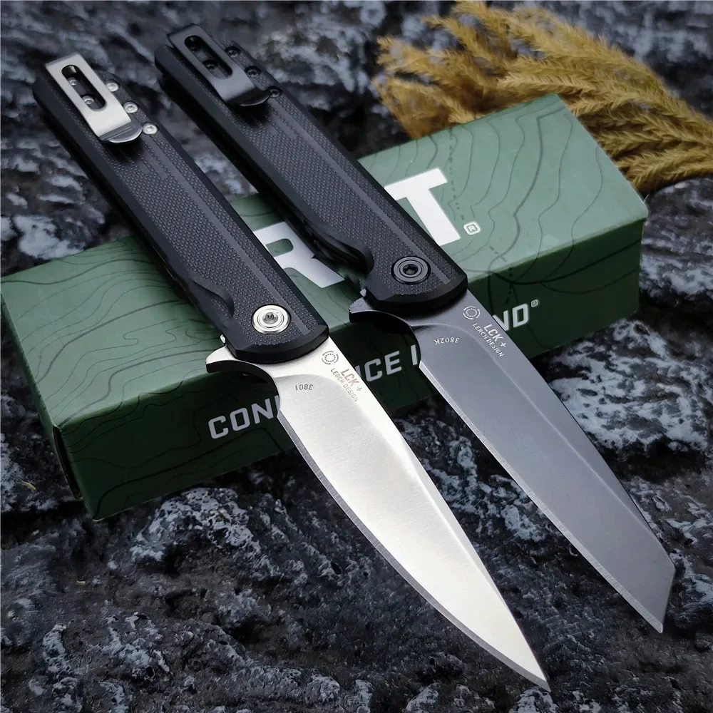 Pocket CR 3801 3802K Matthew Assisted Flipper Folding Knife 8Cr13Mov Blade G10 Handles with Clip Outdoor Camping EDC Tools