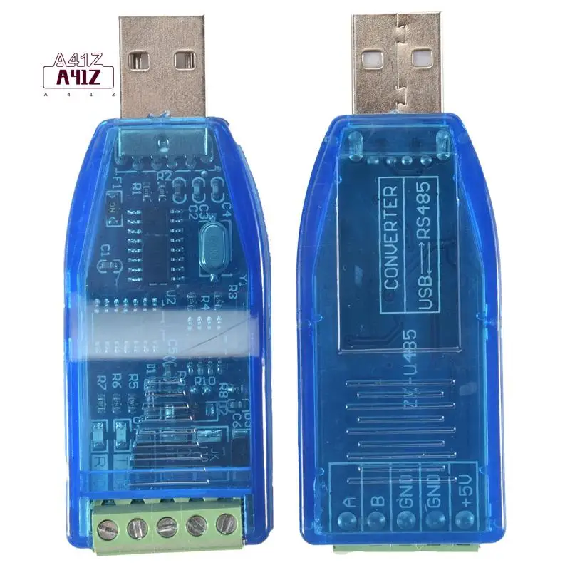 A41Z-2Pcs USB To RS485 Converter Isolate Module Upgrade Industrial TVS ESD Protection CH340E Standard RS-485 Connector Board