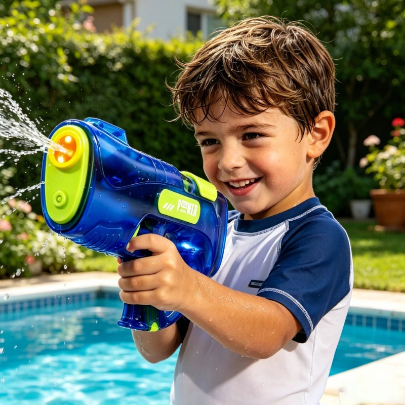 

Simulated Firing Electric Continuous Water Gun Children Led Lights Automatic Water Blasters Summer Outdoor Game Toys for Kids