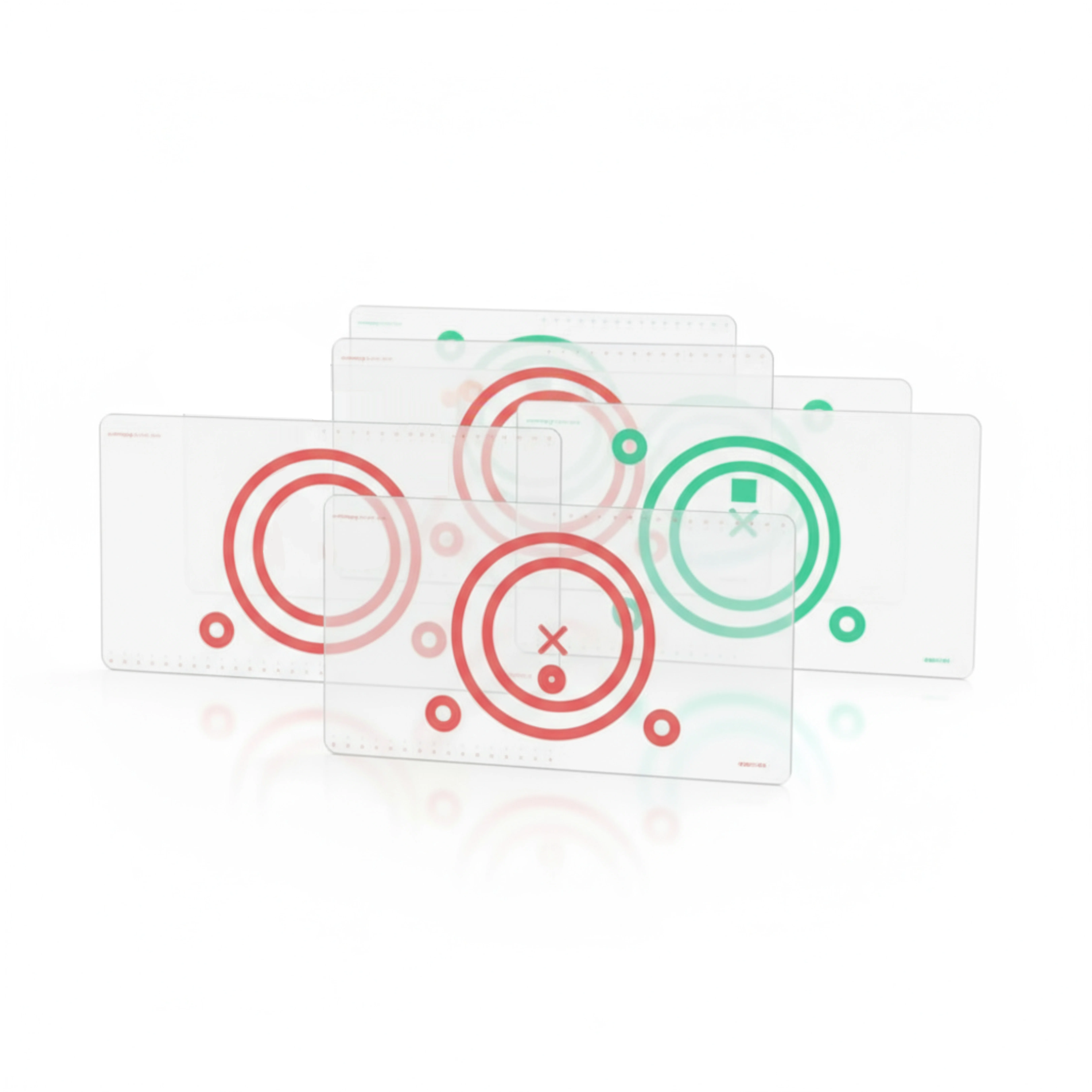 6-in-1 Variable Slide Fusion Training Cards Set Vision Therapy Tool to Improve Smooth Fusional Vergence Ability