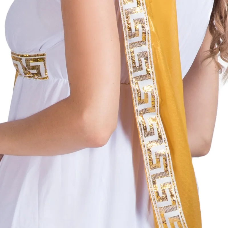 Women's Roman Goddess Halloween Costume White Cosplay Party Stage Performance Roman Women Cosplay Costume - view 4