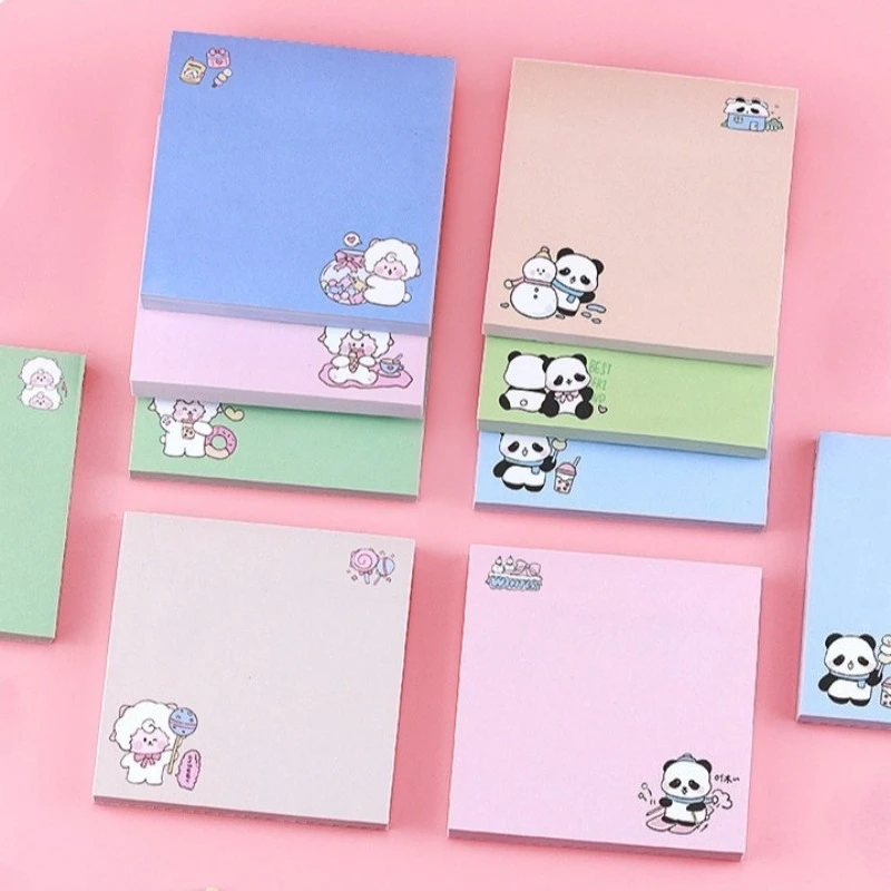 80sheets Cartoon Posted It Memo Sticky Cute Sheep Panda Notes Pads Posits Stationery Stickers Notebook Planner Message Sticker
