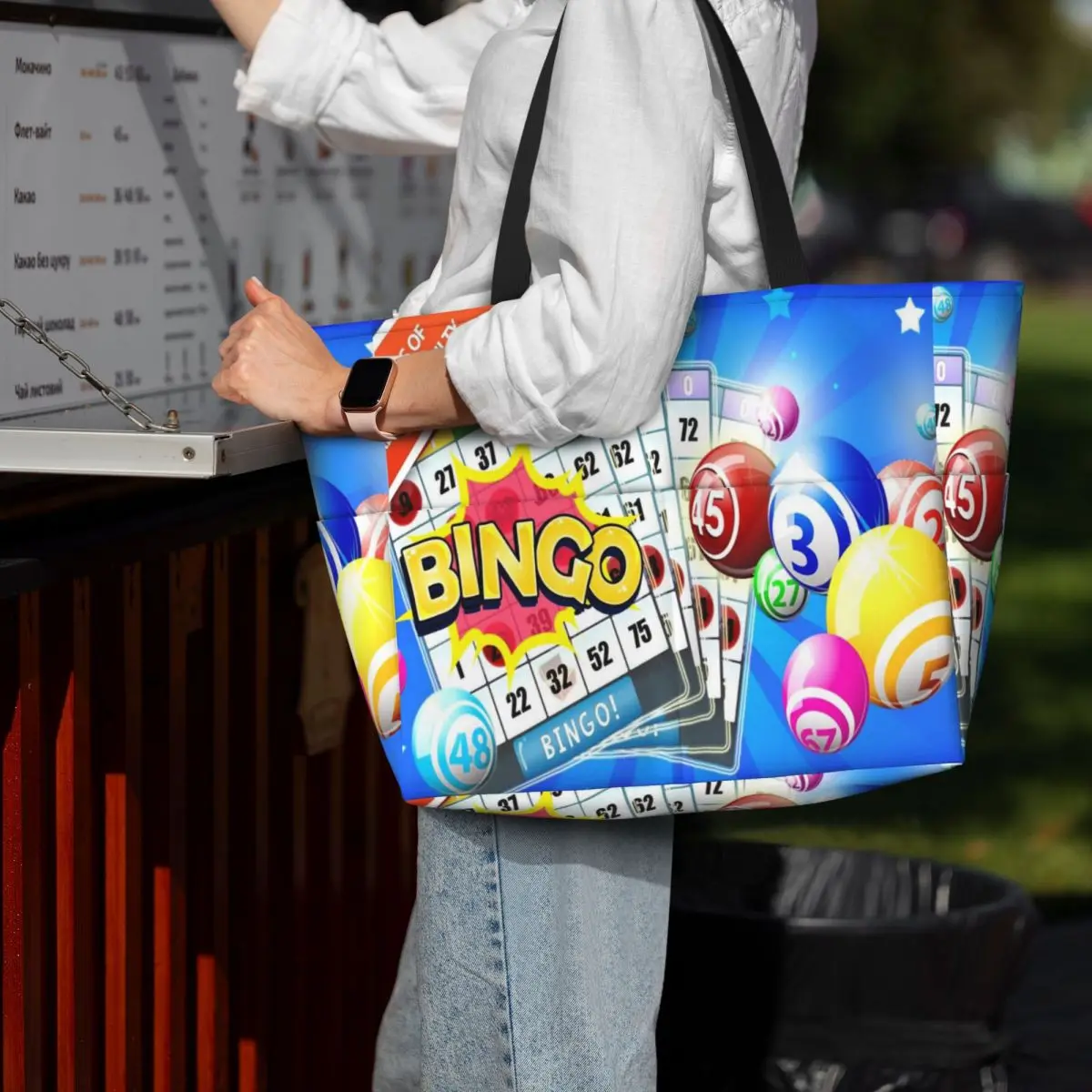 

Халат Бинго Игра Пляжная большая сумка Спортивный тренажерный зал Йога Duffle Большая большая сумка Женская дорожная сумка Сумка для фитнеса